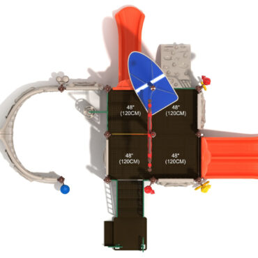 Adair Pirate Ship Playground Structure - Top View