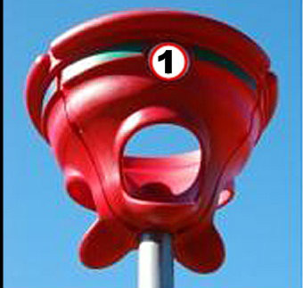 The TripleToss comes in multiple colors- Red