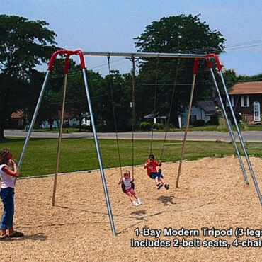 Tripod Swings have 3 supporting legs on each end