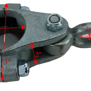 Swing Hanger 2 3/8" Galvanized Pipe - Dimensions