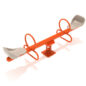 Rockwell Teeter Duo Spring Bouncer with Orange Posts and Beige Seats