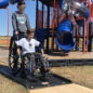 Wheelchairs easily roll over these ADA ramps.
