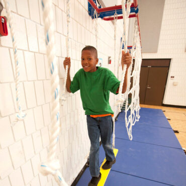 It's nothing but smiles on Everlast climbing gym equipment.