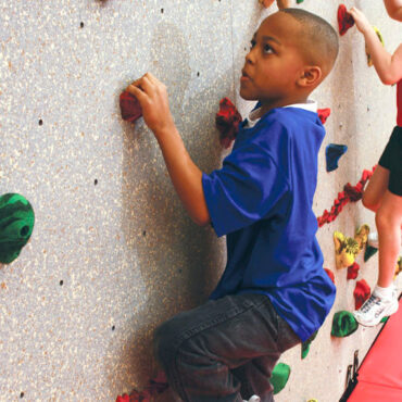 Kids love climbing.