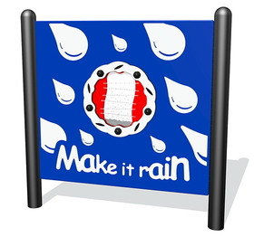 This Freestanding Make it Rain Panel helps teach your children how rain falls without the mess of getting wet!