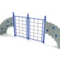 2 Panel Rope Challenger Climber - Cobalt Blue Posts and Rails/Gray Plastic/Pacific Blue Handholds