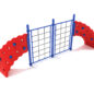2 Panel Rope Challenger Climber - Cobalt Blue Post and Rails/Primary Red Plastic/Pacific Blue Handholds