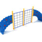 2 Panel Rope Challenger Climber - Sunglow Yellow Posts/Cobalt Blue Rails and Plastic/Primary Red Handholds