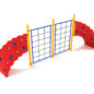 2 Panel Rope Challenger Climber - Sunglow Yellow Posts/Cobalt Blue Rails/Primary Red Plastic/Pacific Blue Handholds