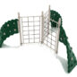 3 Panel Rope Challenger Climber - Sand Dollar Posts and Rails/Hunter Green Plastic/Tan Handholds