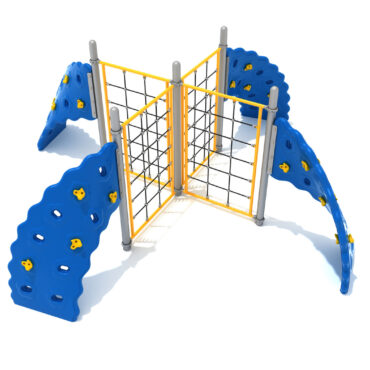 4 Panel Rope Challenger Climber - Silver Posts/Sunglow Yellow Rails/Pacific Blue Plastic/Sunglow Yellow Handholds
