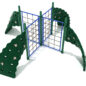 4 Panel Rope Challenger Climber - Rainforest Green Posts/Cobalt Blue Rails/Hunter Green Plastic/Tan Handholds
