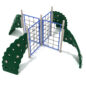 4 Panel Rope Challenger Climber - Sand Dollar Posts/Cobalt Blue Rails/Hunter Green Plastic/Tan Handholds
