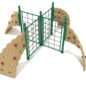 4 Panel Rope Challenger Climber - Rainforest Green Posts and Rails/Beige Plastic/Terra Cotta Handholds