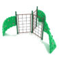 3 Panel Rope Challenger Climber - Rainforest Green Posts/Brown Rails/Primary Green Plastic/Tan Handholds