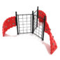 3 Panel Rope Challenger Climber - Black Posts and Rails/Primary Red Plastic/Gray Handholds
