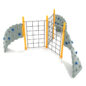 3 Panel Rope Challenger Climber - Sunglow Yellow Posts/Gray Rails/Gray Plastic/Pacific Blue Handholds
