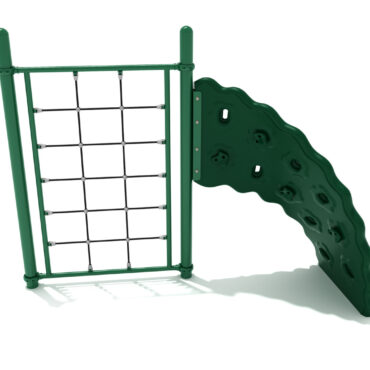 1 Panel Rope Challenger Climber - Rainforest Green Posts, Rails, Plastic and Handholds