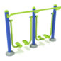 Double Station Sky Walker - Lime Green Rails/Cobalt Blue Posts