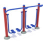 Double Station Sky Walker - Cobalt Blue Rails/Brick Red Posts