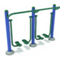Double Station Sky Walker - Rainforest Green Rails/Cobalt Blue Posts