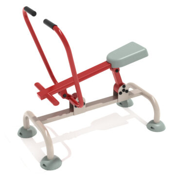 Single Station Rower - Brick Red Rails/Sand Dollar Posts