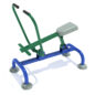 Single Station Rower - Rainforest Green Rails/Cobalt Blue Posts