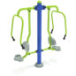 Double Station Chest Press - Lime Green Rails/Cobalt Blue Post