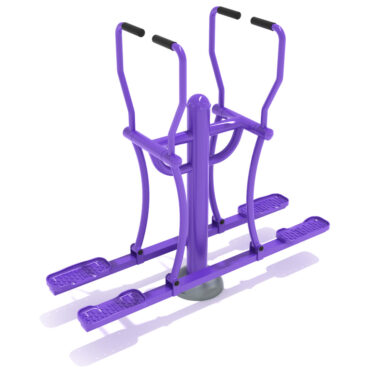 Outdoor Double Station Glider - Purple Rails and Post