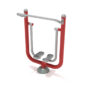 Single Station Sky Walker - Silver Rails/Brick Red Posts