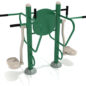 Double Station Pendulum Swing with Leg Lift - Sand Dollar Rails/Rainforest Green Post