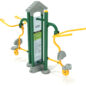 Royal Double Station Lat Pulldown - Sunglow Yellow Rails/Rainforest Green Posts