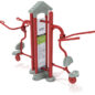 Royal Double Station Lat Pulldown - Brick Red Rails and Posts