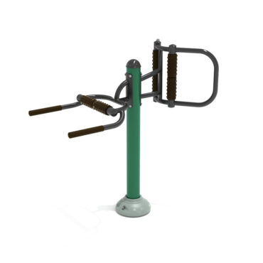 Double Station Back Massage - Sand Dollar Rails/Rainforest Green Post