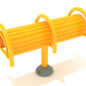 Double Station Pommel Horse - Sunglow Yellow