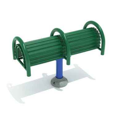 Double Station Pommel Horse - Rainforest Green Rails/Cobalt Blue Post