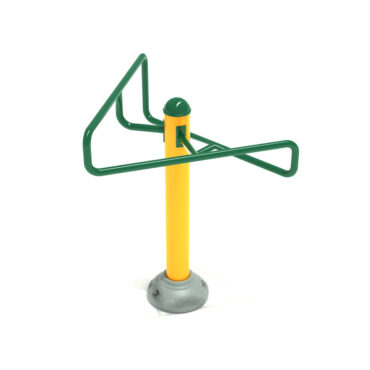 Double Station Stretching Post - Rainforest Green Rails/Sunglow Yellow Post