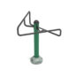 Double Station Stretching Post - Matte Black Rails/Rainforest Green Post