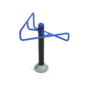 Double Station Stretching Post - Matte Black and Cobalt Blue