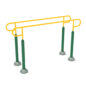 Single Station Parallel Bars - Sunglow Yellow Rails/Rainforest Green Posts