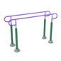 Single Station Parallel Bars - Purple Rails/Rainforest Green Posts