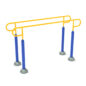 Single Station Parallel Bars - Sunglow Yellow Rails/Cobalt Blue Posts