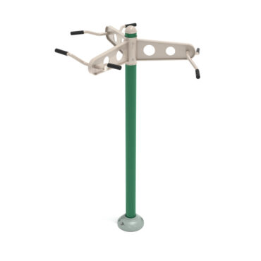 Triple Station Chin-Up Bars - Sand Dollar Rails/Rainforest Green Post