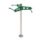 Triple Station Chin-Up Bars - Rainforest Green Rails/Silver Post