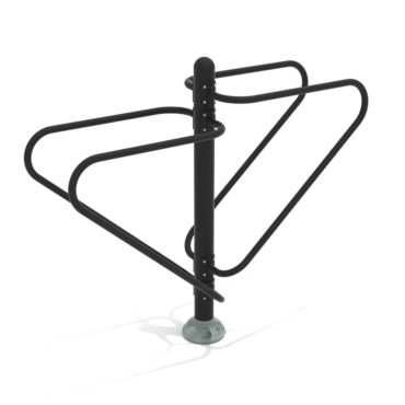 Double Station Dip Bars - Matte Black Rails and Post