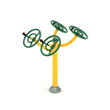 Double Station Arm Rotation - Rainforest Green Rails/Sunglow Yellow Post