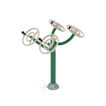 Double Station Arm Rotation - Sand Dollar Rails/Rainforest Green Post