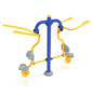 Double Station Lat Pulldown - Sunglow Yellow Rails/Cobalt Blue Post