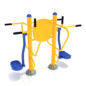 Double Station Pendulum Swing with Leg Lift - Confetti Color Scheme