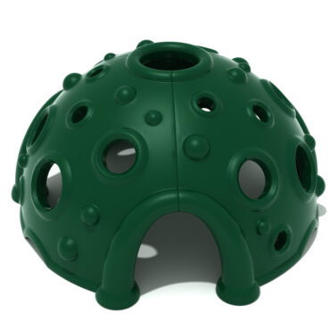 Logan's Dome with climbing panels in Hunter Green